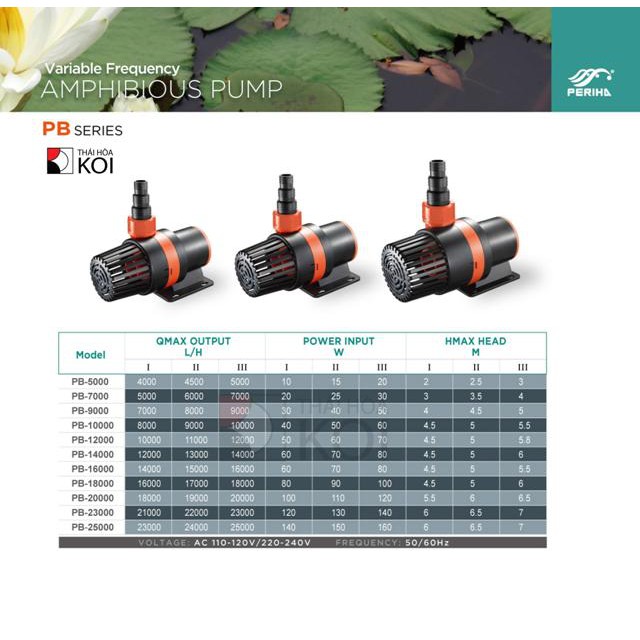 MÁY BƠM BỂ CÁ PERIHA PB 5000