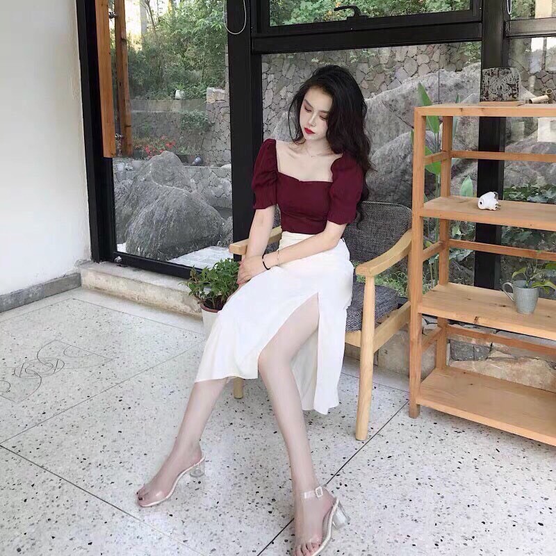 Sét bộ thời trang nữ kèm chân váy xẻ siêu hot THỜI TRANG NỮ KEMPK