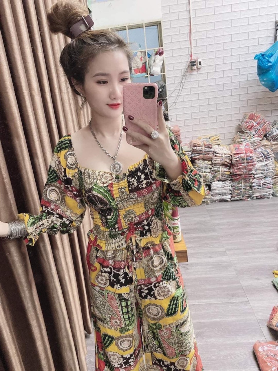 SÉT bộ lụa thổ cẩm mago chuẩn hàng cao cấp