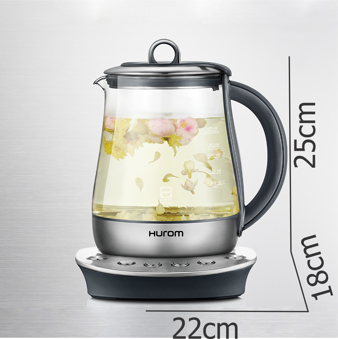 Bình nấu trà đa năng HUROM TM-B02FSS 1,4 lít