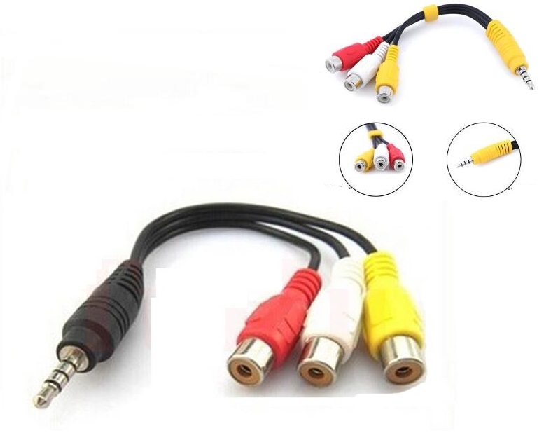 Cáp chuyển 3.5mm to AV (Video + Audio L / R) cao cấp