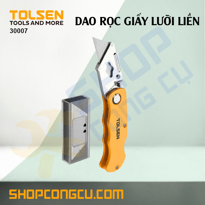 Dao rọc giấy lưỡi liền kèm 5 lưỡi Tolsen 30007