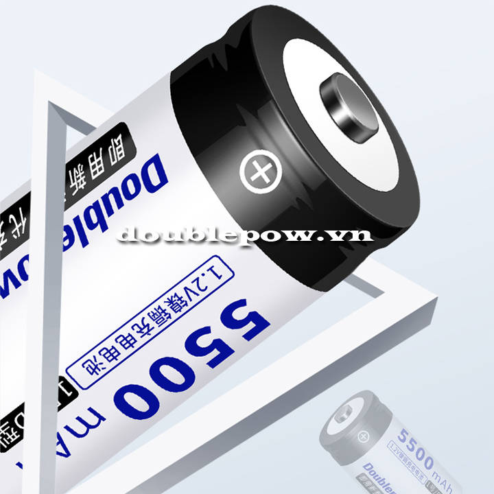 Pin đại sạc Doublepow size D 5500mAh dung lượng thật