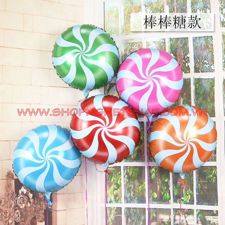 Bóng bay Kẹo Mút 18 inch cho Tiệc ( combo 5 chiếc)