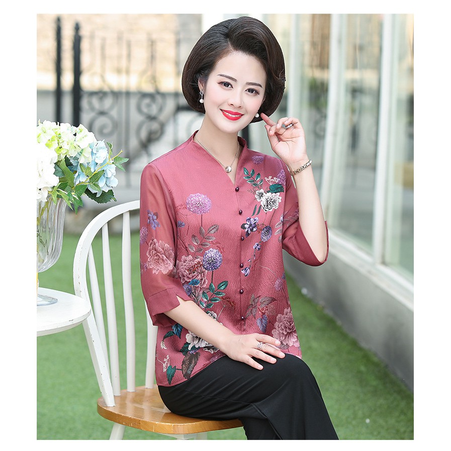 Áo sơ mi cho người già hàng sẵn ( SM hoa thuoc duoc) 🎉🎉