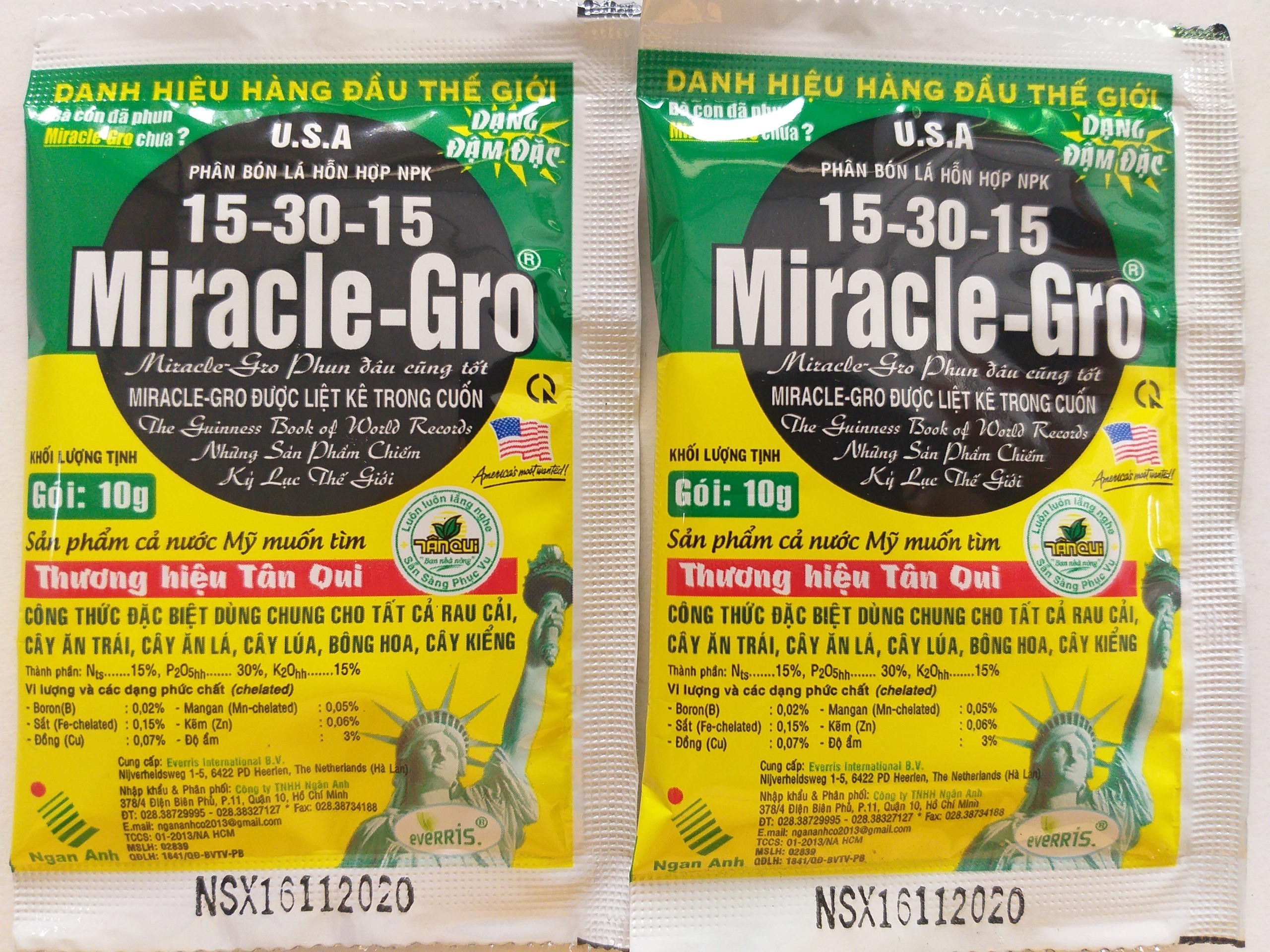 Phân bón lá hỗn hợp - Miracle-Gro - 10gr