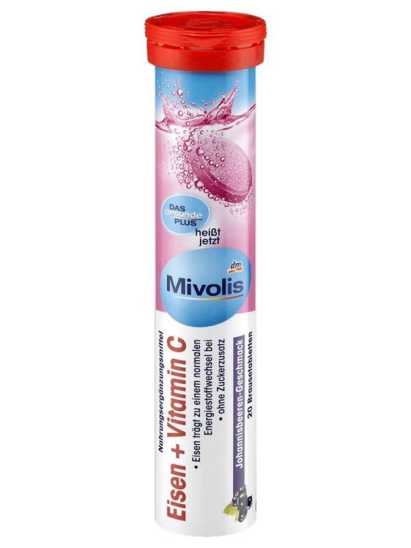 [Chính hãng]Viên Sủi Đức - Mivolis - Sắt + Vitamin C, 20 Viên nhập khẩu