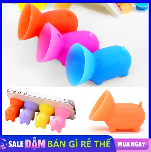 Combo 5 giá đỡ điện thoại đế hít hình con heo nhỏ đế hít chân không con lợn cho điện thoại