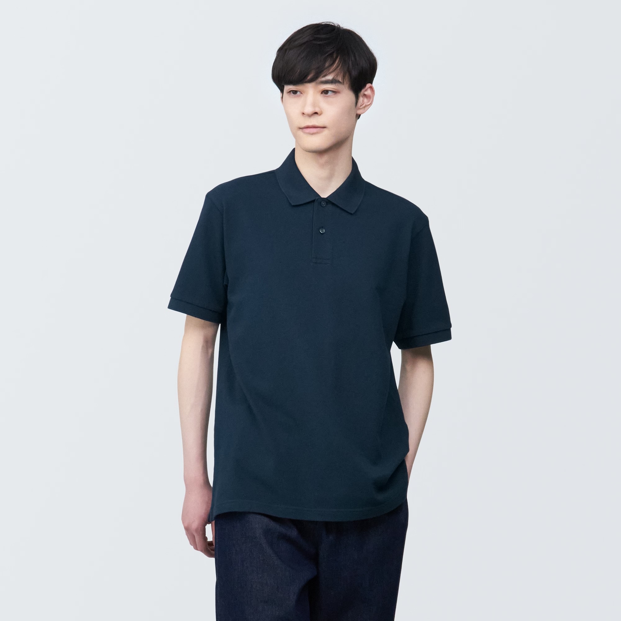 Áo Polo Vải Pique Washed MUJI