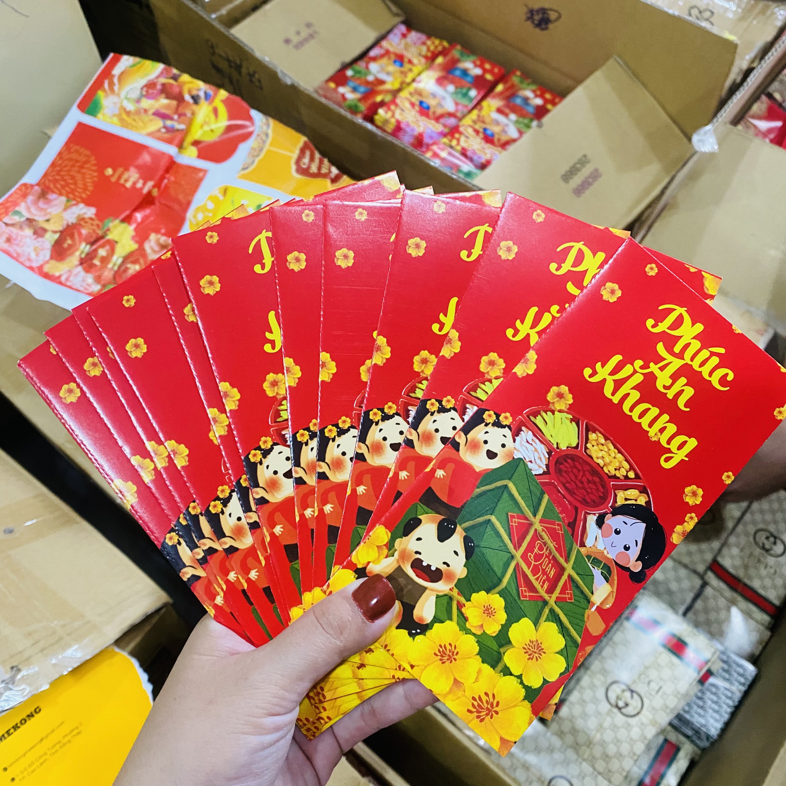 [MEMINSTORE] 10 CÁI - BAO LÌ XÌ TẾT 2023, PHÚC - LỘC - THỌ