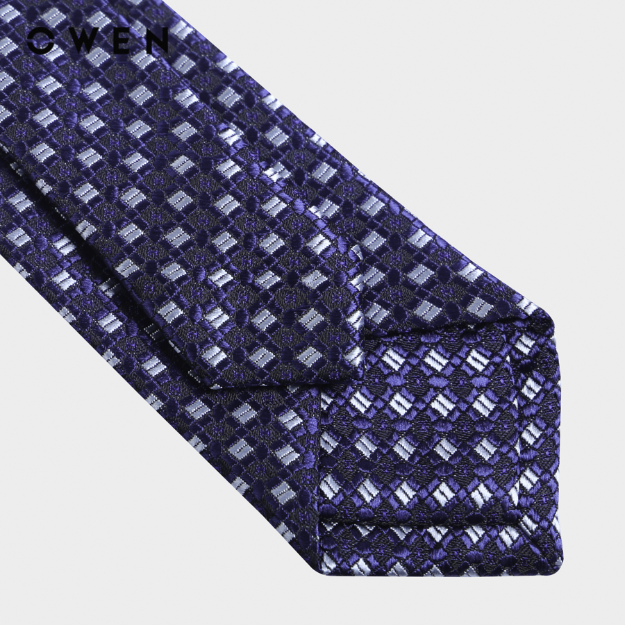 OWEN - Cà vạt CV232638 màu Navy chất liệu Polyester