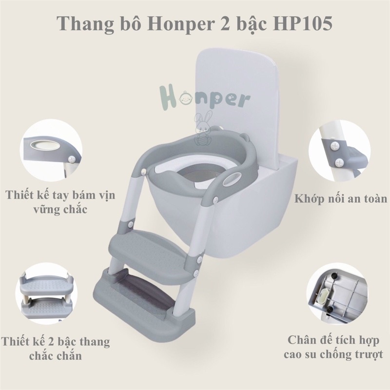 Thang bô 2 bậc gấp gọn chính hãng honper cho bé