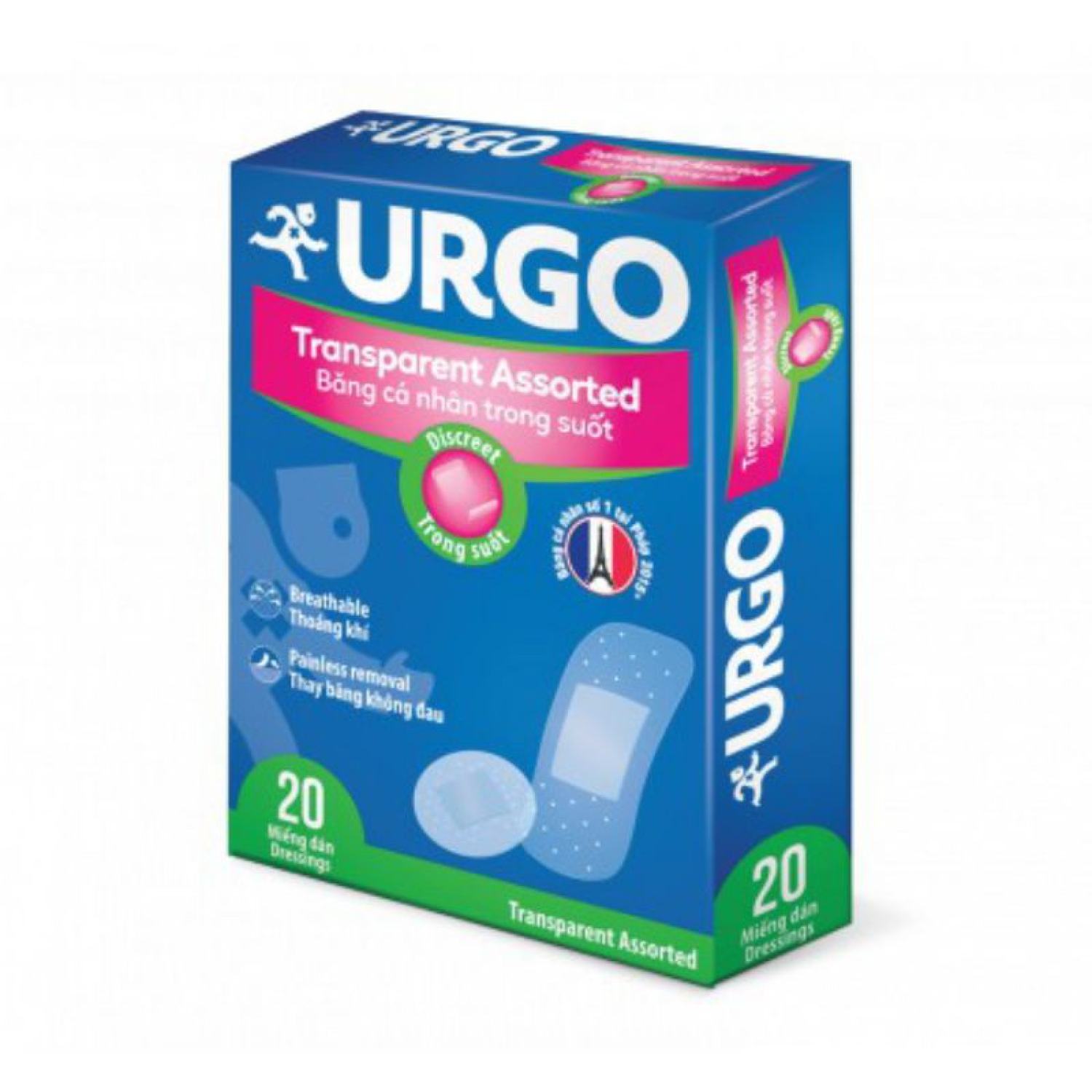 Băng cá nhân trong suốt thẩm mĩ Urgo Transparent