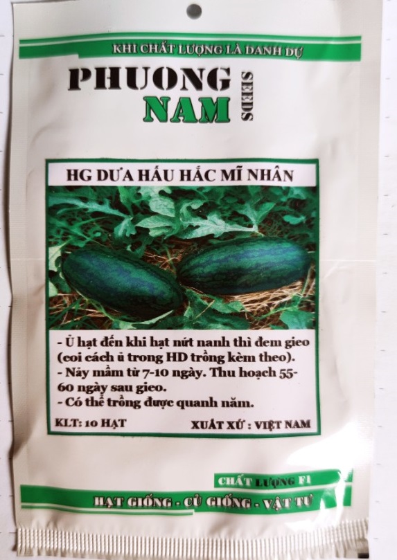 HẠT GIỐNG DƯA HẤU HẮC MĨ NHÂN - 10 HẠT