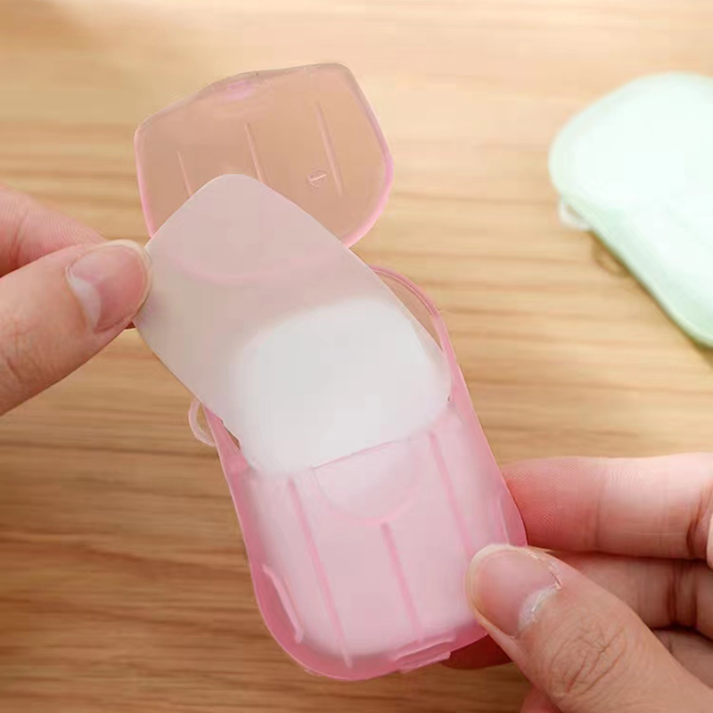 Xà Phòng Giấy Dùng 1 Lần,Tiện Lợi,nhỏ Gọn, Dễ Dàng Bỏ Túi Mang Theo(hộp 20 Miếng)