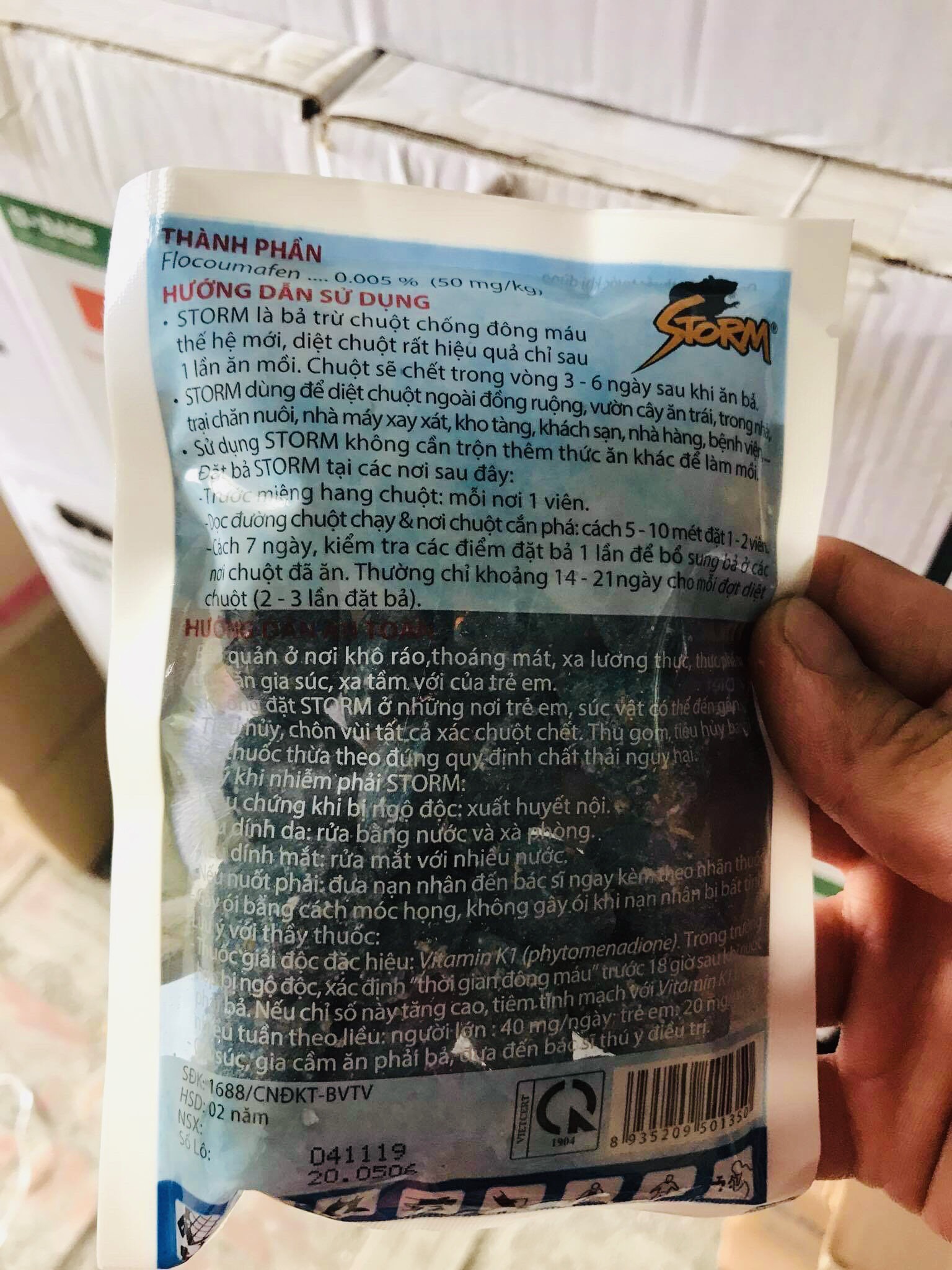 Thuốc diệt chuột thế hệ mới Storm (gói 20 viên)