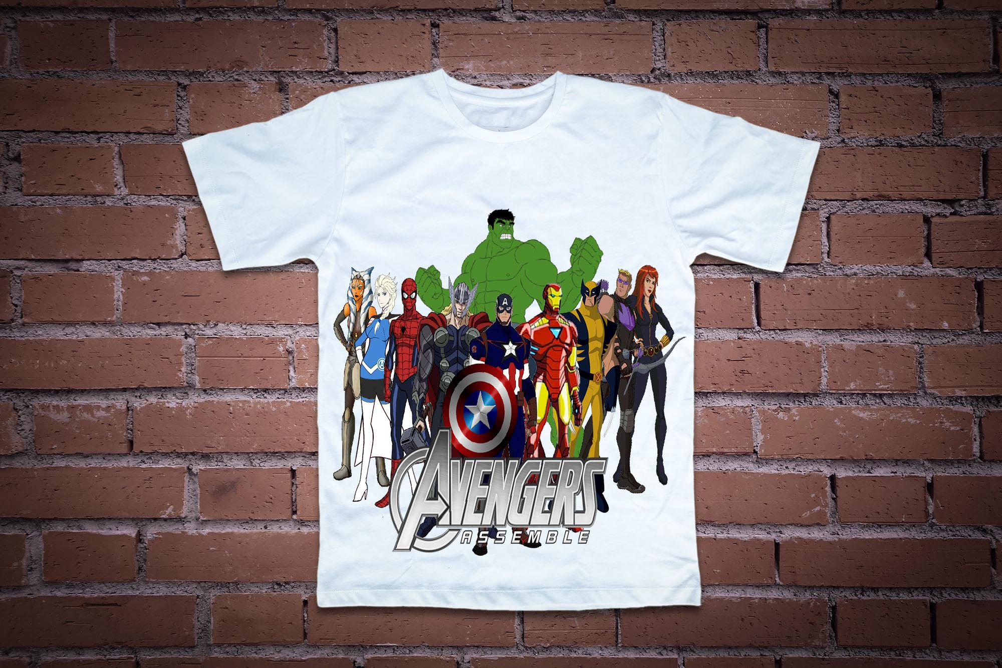 Áo thun Avengers phiên bản hoạt hình đẹp