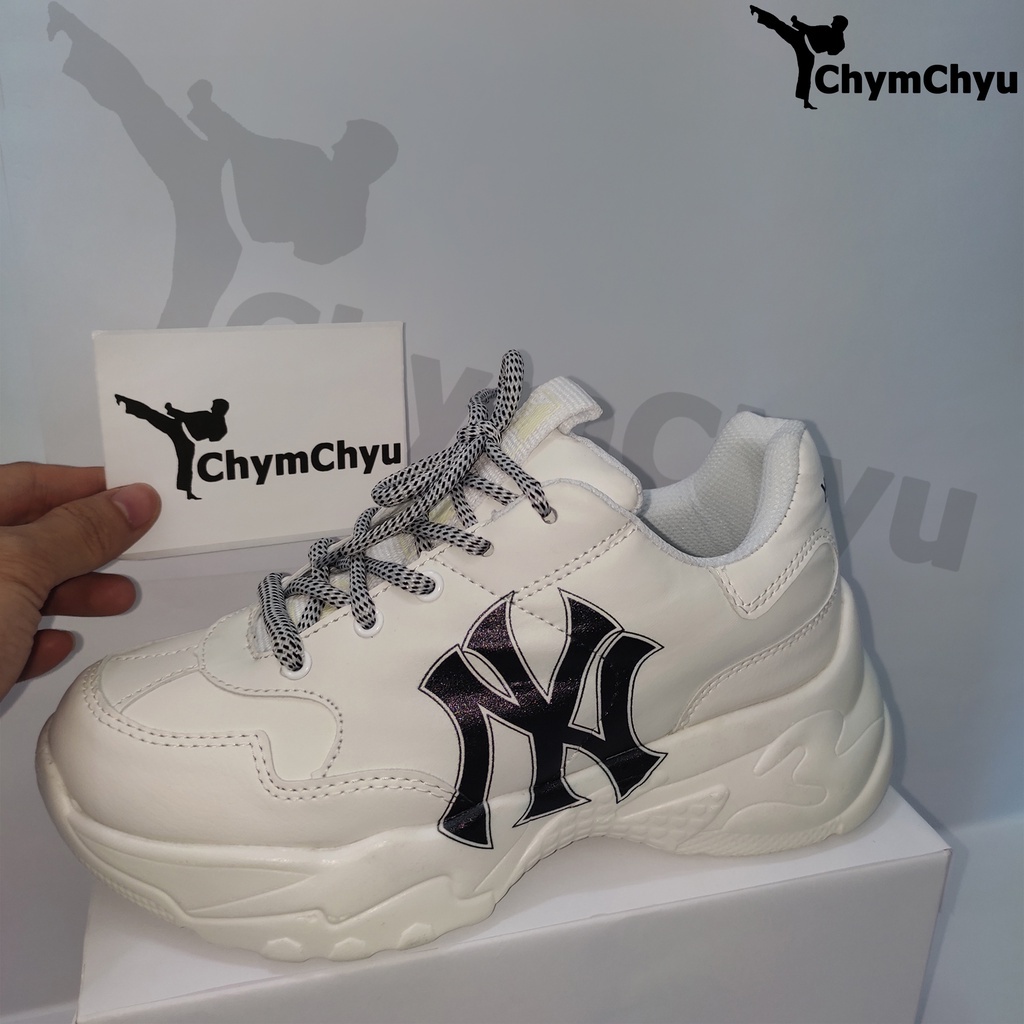 [SALE] Giày NY CHỮ ĐEN CAO CẤP Giày Thể Thao/ Sneaker  Nam Nữ Đế Độn Tăng Chiều Cao Siêu Hot Siêu Xinh-GIÀY NY ĐEN GENZ