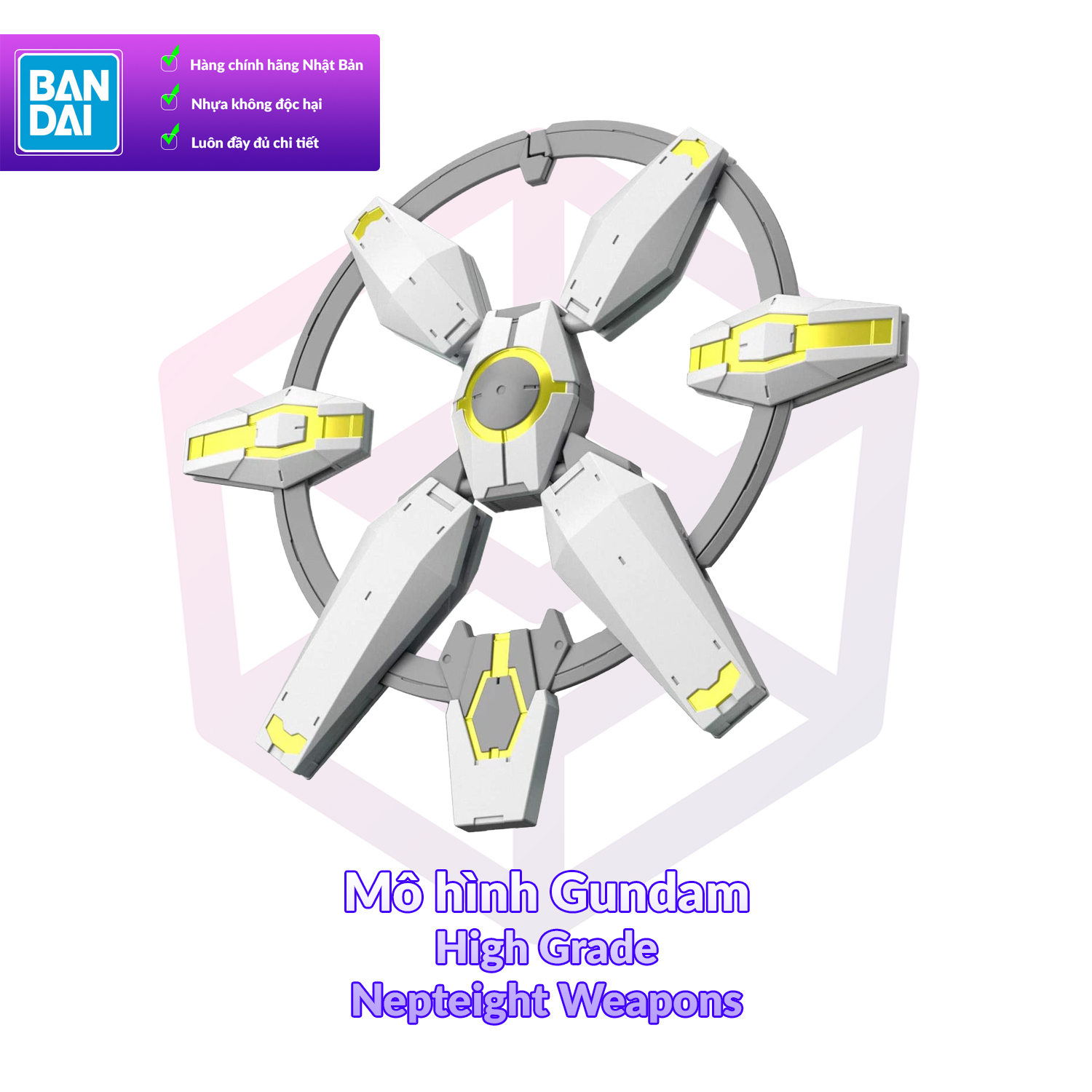 [7-11/12 VOUCHER 8%]Mô Hình Phụ kiện Gundam Bandai HG Nepteight Weapons 1/144 Build Divers Re RISE [GDB] [BHG]