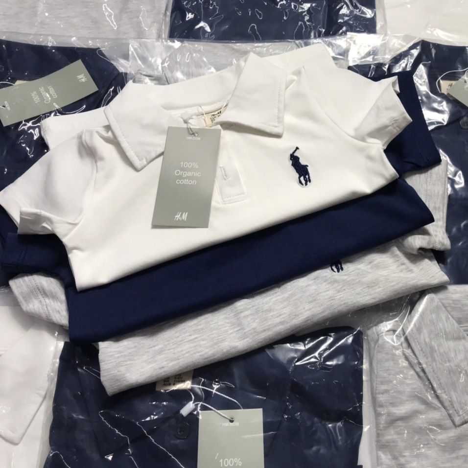 Áo thun có cổ HM bé trai size 1-6 tuổi