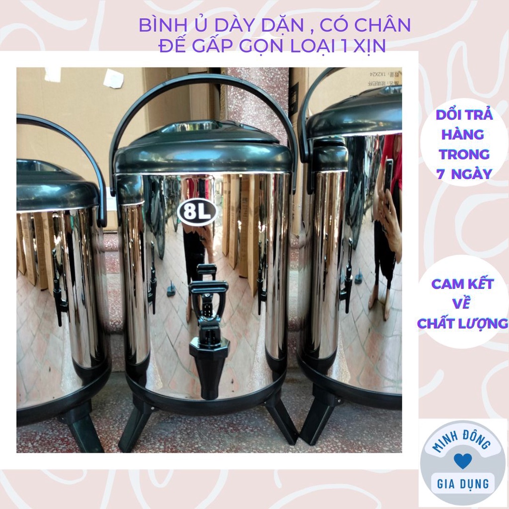 Bình ủ trà giữ nhiệt 8l loại 1 xịn, bình nước giữ nhiệt inox 304 có 6l 8l10l 12l vòi chuyên dụng pha trà cao cấp