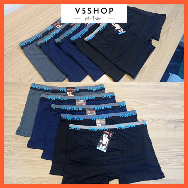 Quần lót nam boxer quần sịp đùi cotton thun lạnh thông hơi co giãn thoáng mát SĐ1