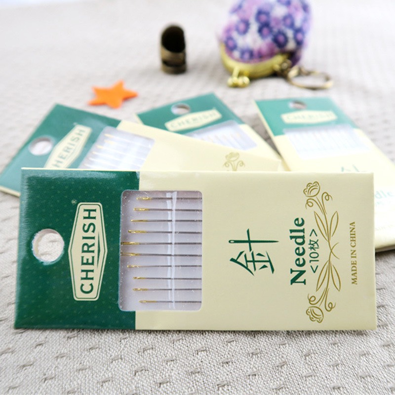 Set 10 chiếc kim thêu đuôi vàng Cherish