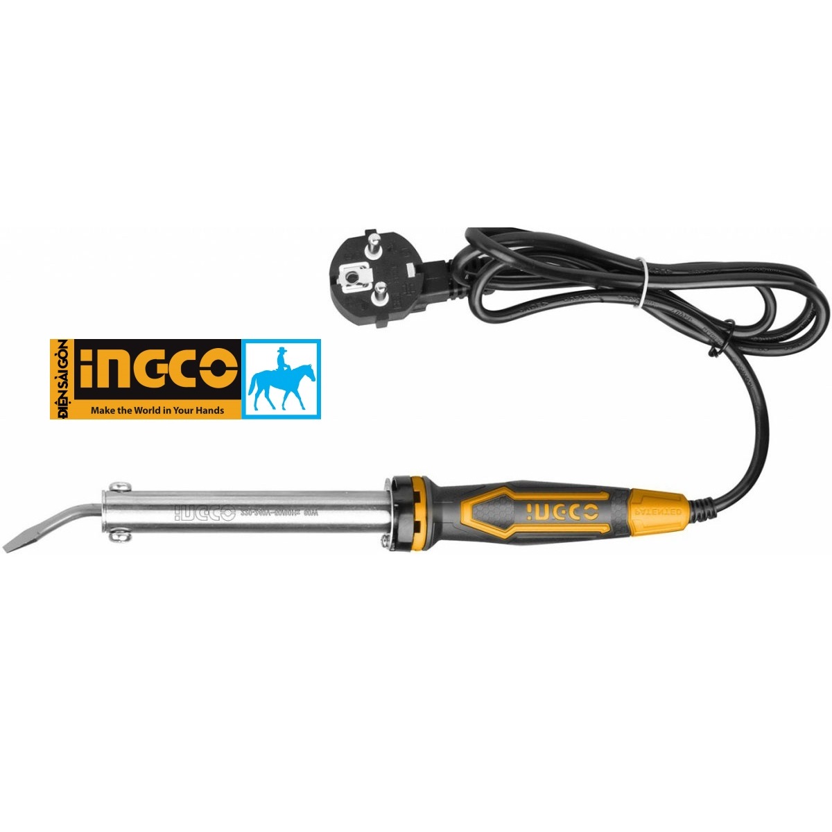Mỏ hàn chì Đầu dẹp Mũi cong 60W 220V INGCO Total SI0368