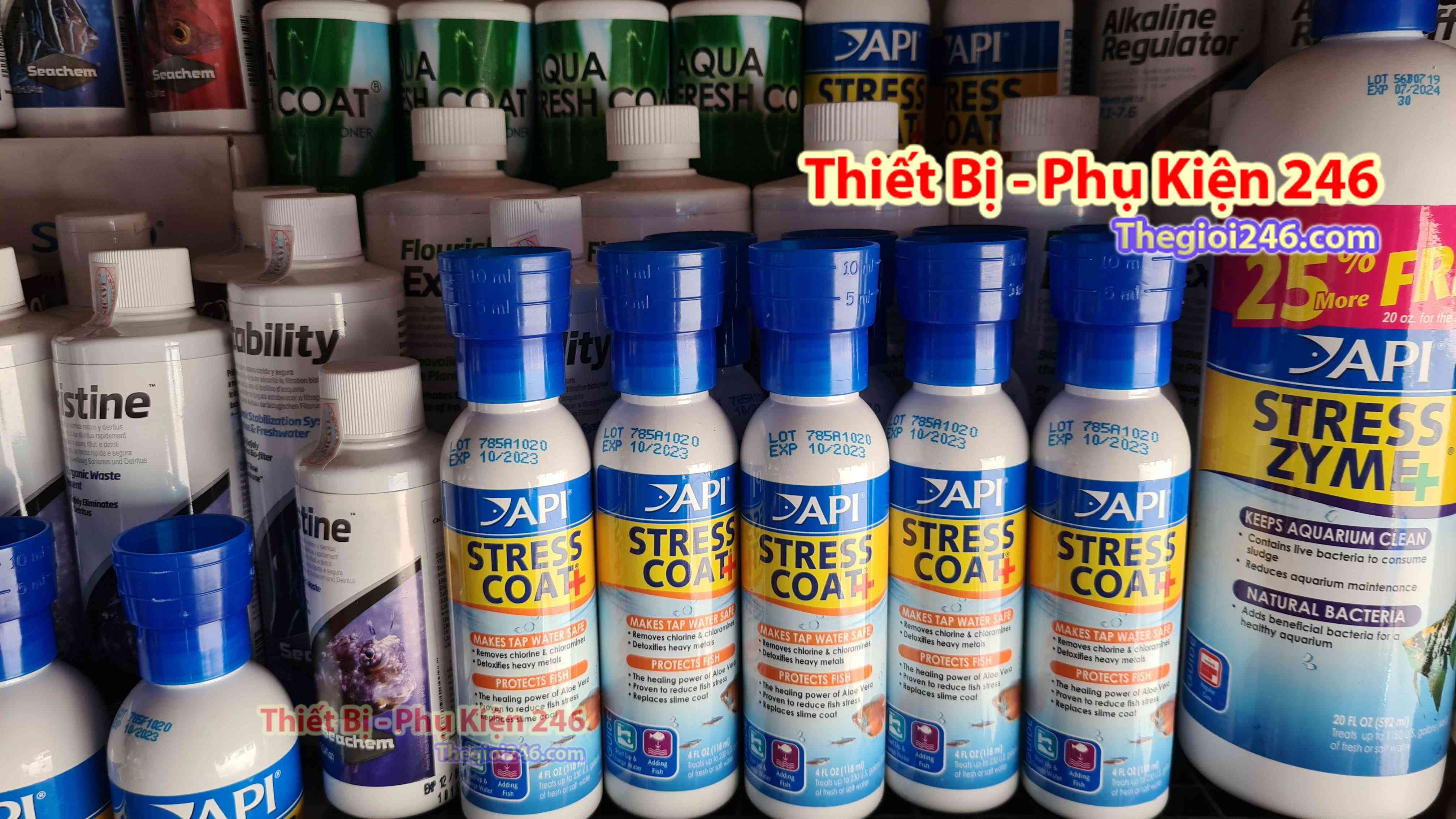api stress coat 118ml -(giúp khử Chlorine,Chloramine và kim loại nặng) dưỡng thương cá
