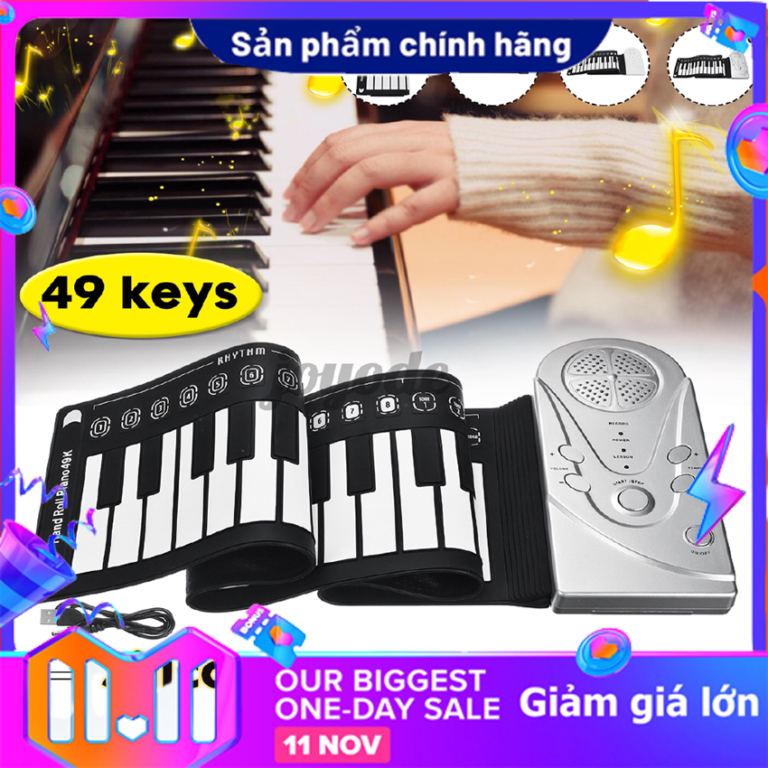 Đàn Piano Điện Tử 49 phím, đồ chơi âm nhạc đàn organ cho bé 49 phím - Đàn Ogan có mic cho bé học đàn hát tại nhà, phát triển năng khiếu trí tuệ,quà tặng nhân dịp tết cho bé yêu.