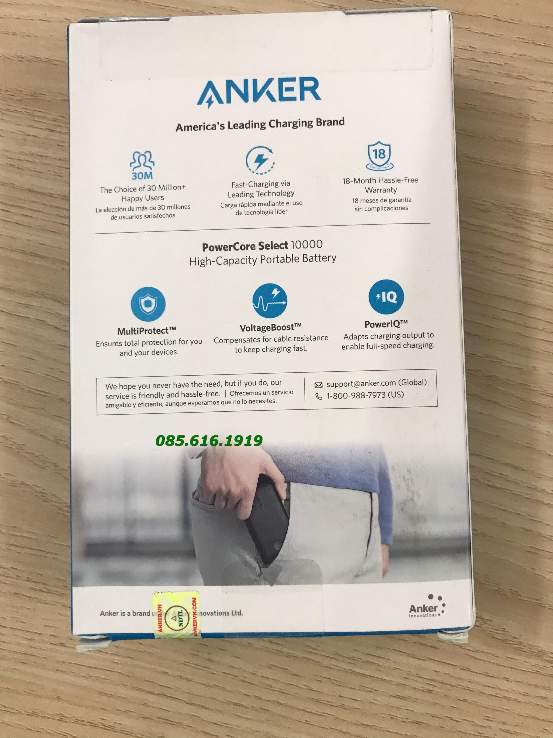 Pin Dự Phòng Anker PowerCore Select 10000