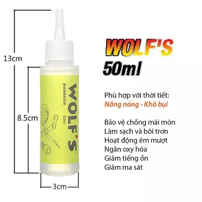 Dầu Bôi Trơn SÊN Xích Xe Đạp WOLF’S 50ml