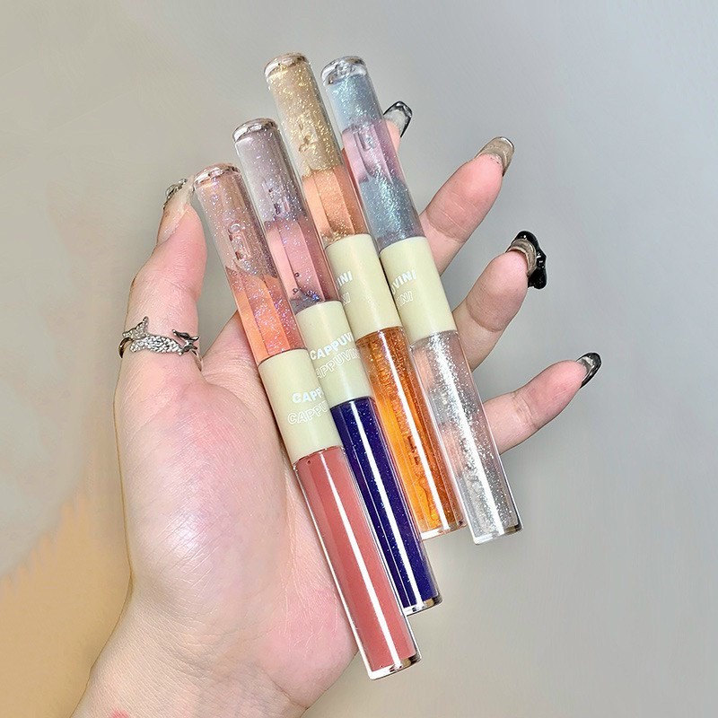 Set 3 cây son bóng dưỡng môi 2 đầu Capuvini