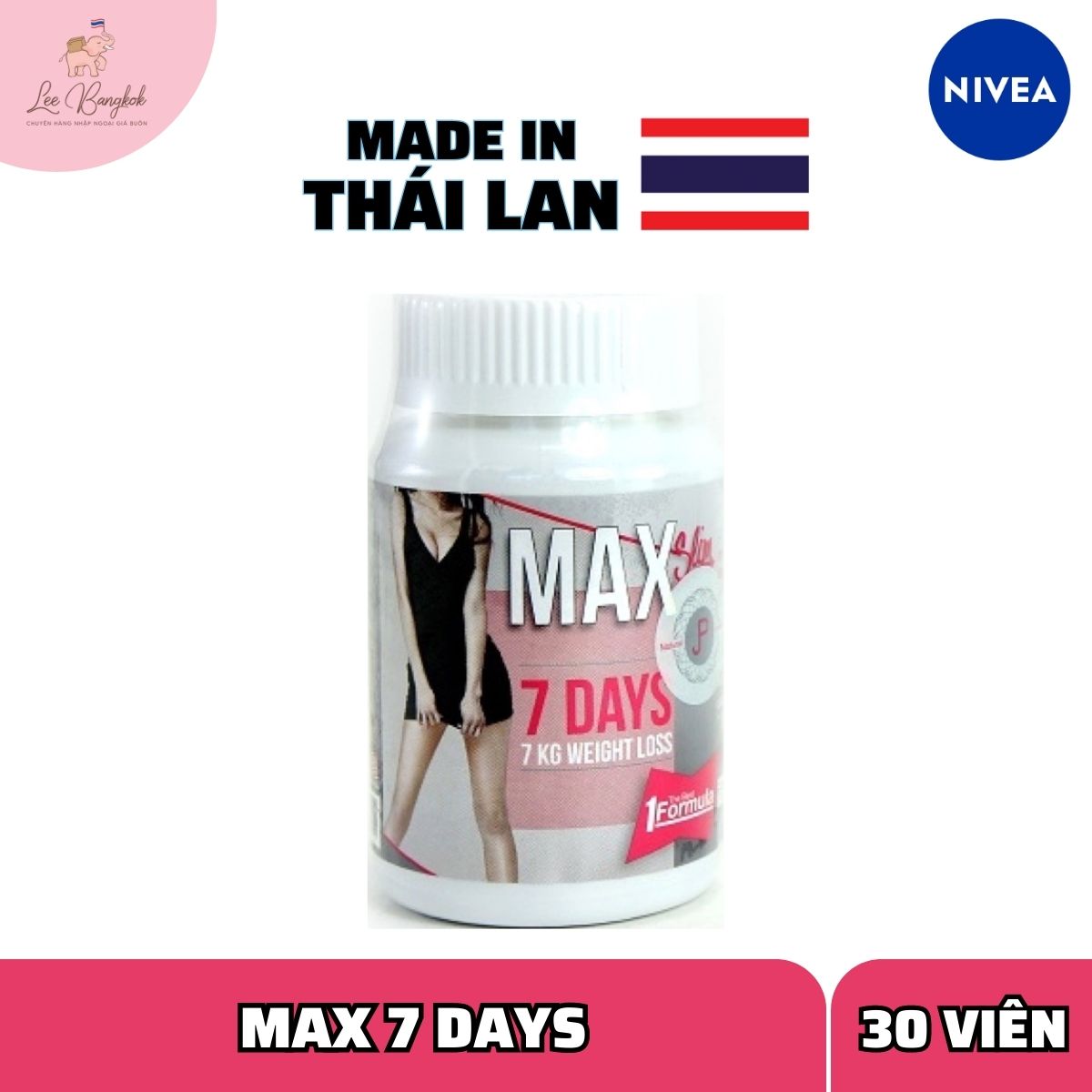 Combo detox thái lan detoxi + max slim 7days chính hãng 30 viên