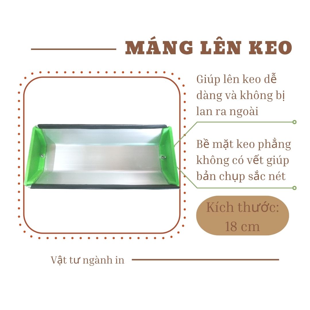 Máng lên keo chụp bản mực in lụa
