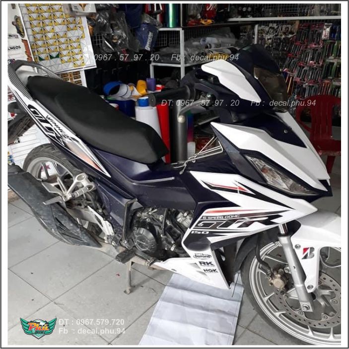 Tem rời Winner GTR Trắng đen (X)