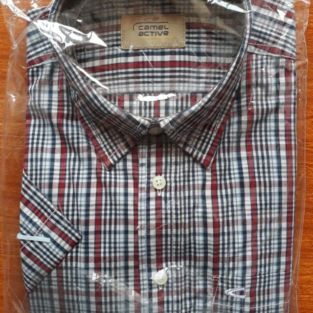 Áo sơmi cộc tay camel