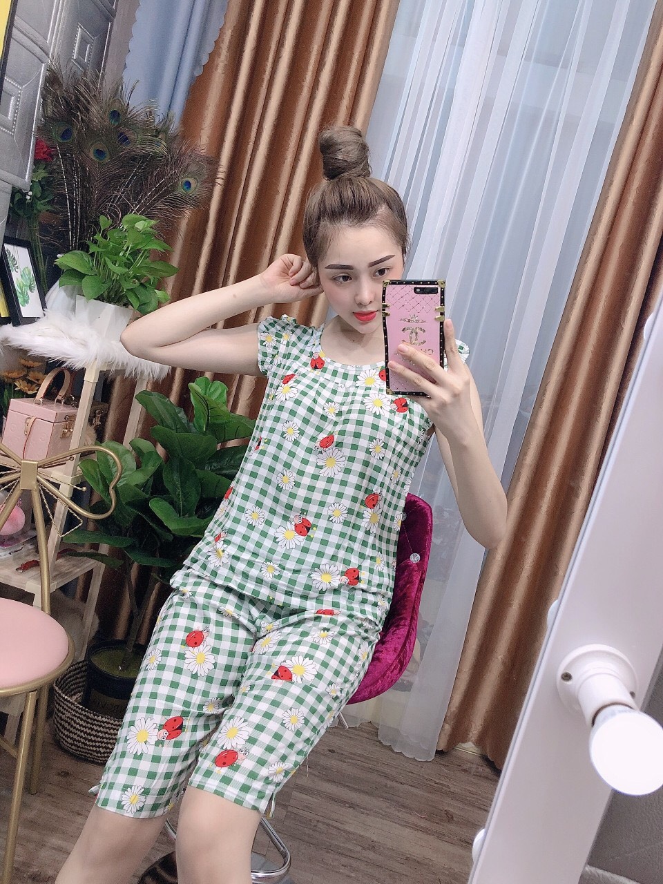 [HCM]ĐỒ BỘ LỤA MẶC NHÀ HÌNH THÚ DỄ THƯƠNG (ẢNH  THẬT KÈM VIDEO) GIAO HÌNH THÚ NGẪU NHIÊN, CÓ SIZE 40-70KG - TL06