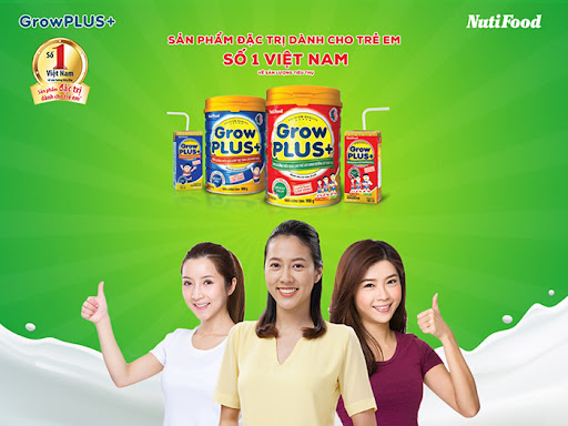 Sữa Bột Pha Sẵn Nutifood Grow plus+ Xanh 180ml ( Thùng 48 hộp )