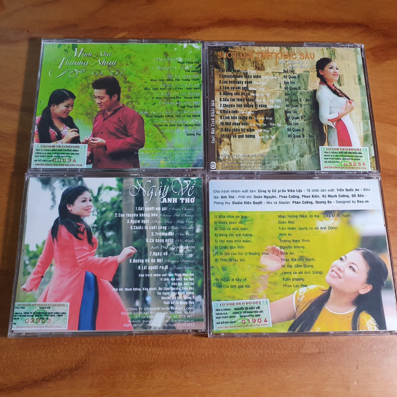 [MDCD] Bộ 4 Đĩa CD Anh Thơ Chọn Lọc