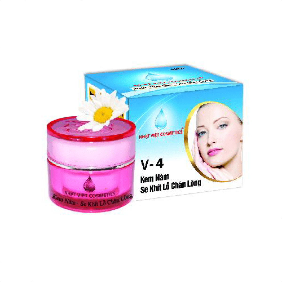 Kem nám se khít lỗ chân lông nhật việt v4 ngọc trai đen - sữa ong chúa 8g
