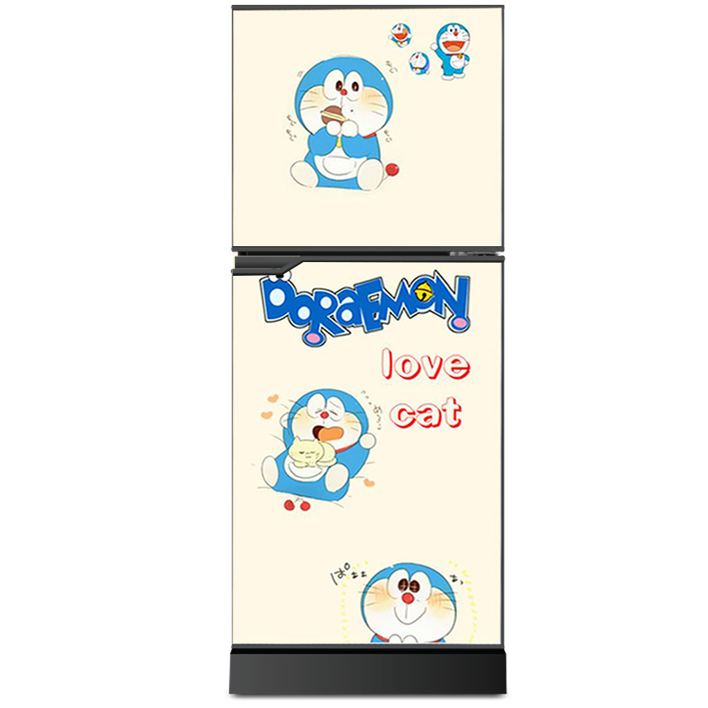 [HCM]Decal dán trang trí tủ lạnh Doraemon Mẫu 4