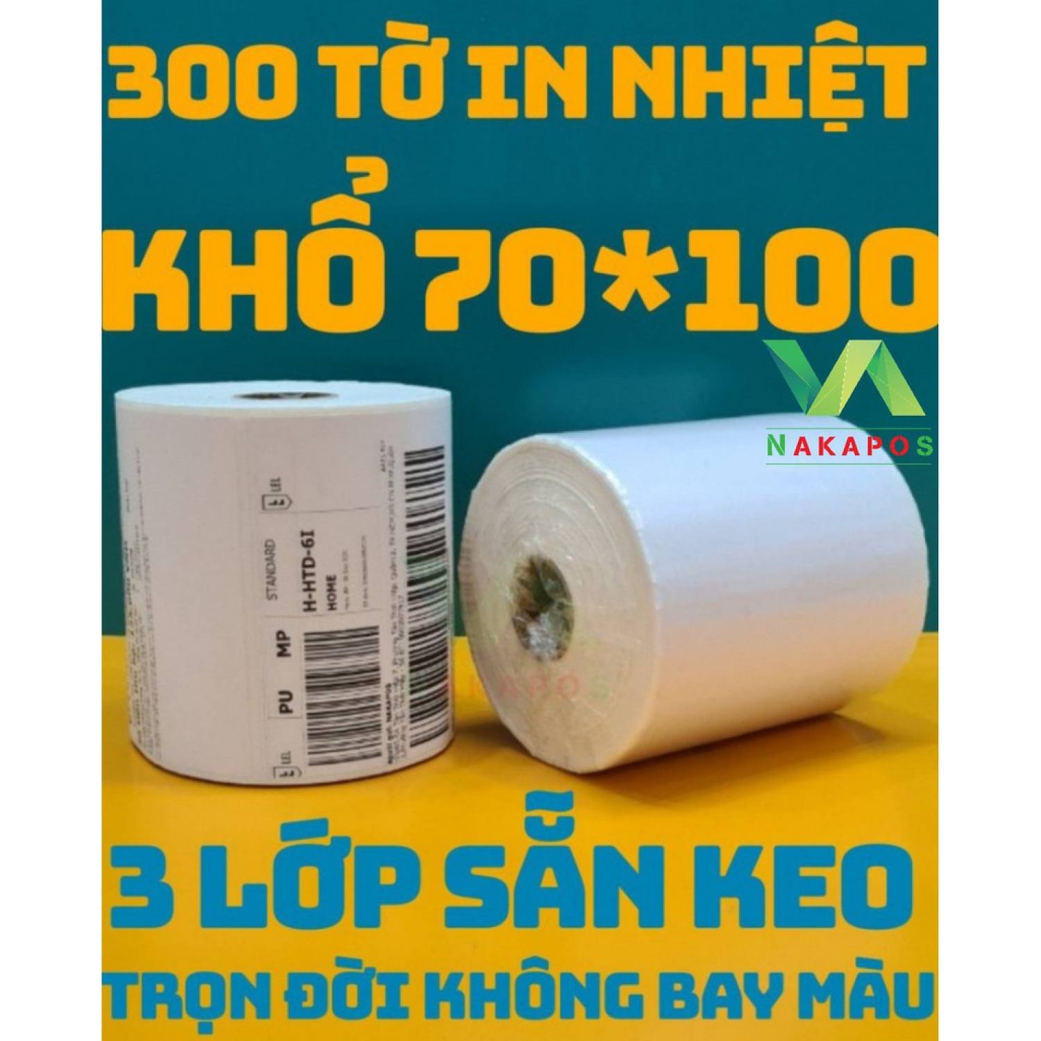 COMBO 10 CUỘN GIẤY IN ĐƠN HÀNG KHỔ A7 (70X100)