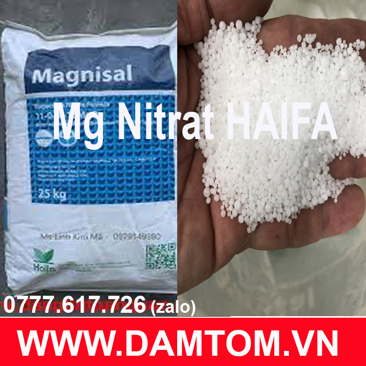 PHÂN BÓN Mg(NO3)2.6H2O HAIFA - (11-0-0-16) (Magie Nitrat Hexahydrate) gói 1kg