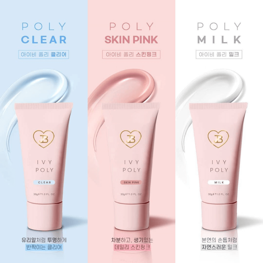 "Ivy Poly gel 30g-jin. b": nail extension gel from Korean nail forms Jin Bextra nail extension
