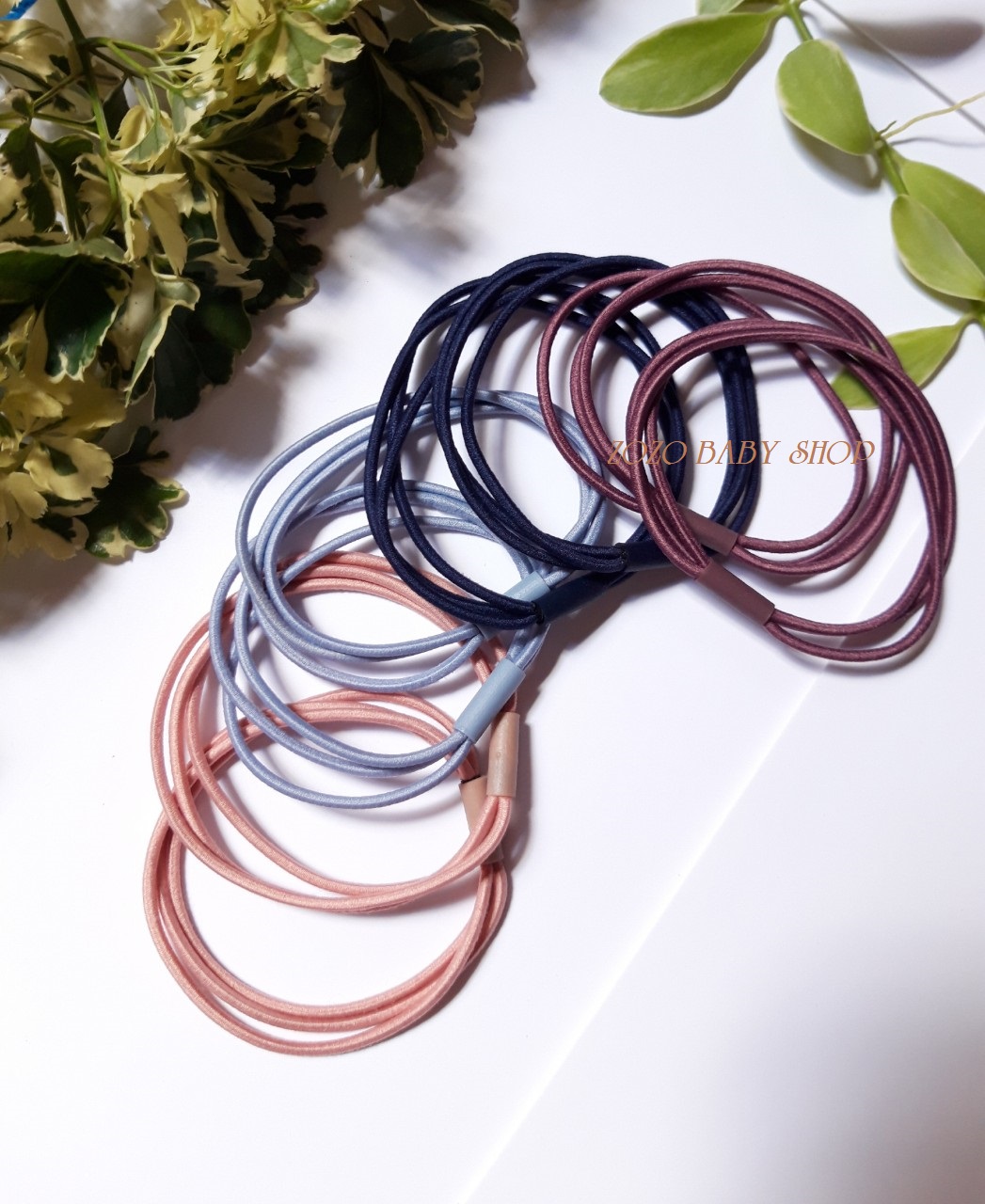 ComBo 10 cột tóc thun trơn co giãn cực tốt( loại 3 sợi, trẻ em và người lớn điều sử dụng được).