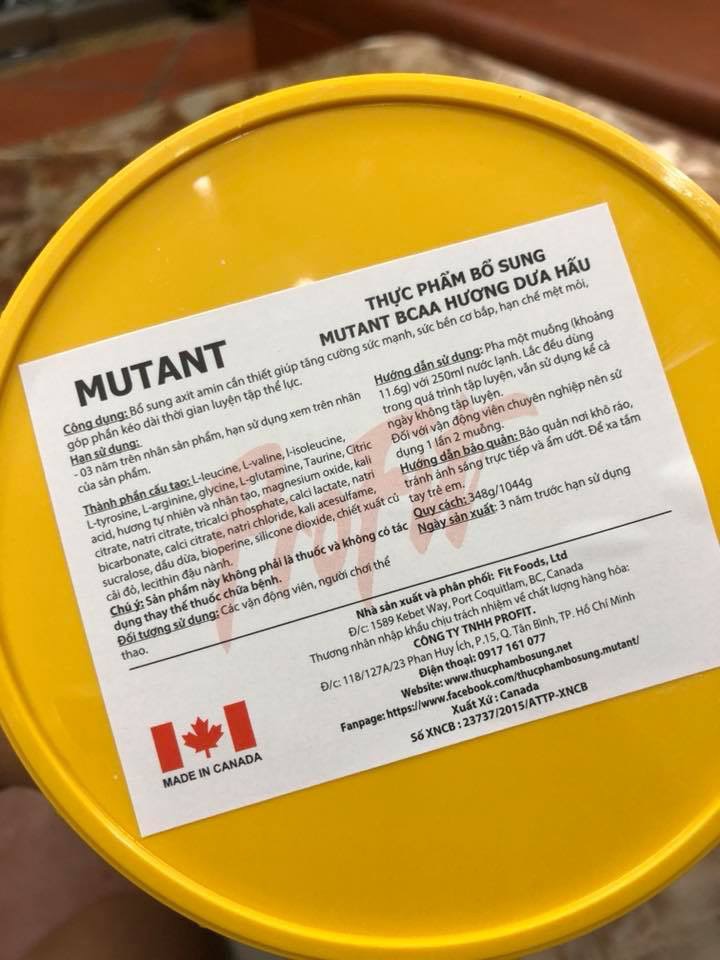 Chống Dị Hóa Cơ MUTANT BCAA 9.7 (90 Lần Dùng) - TỪ Châu Âu