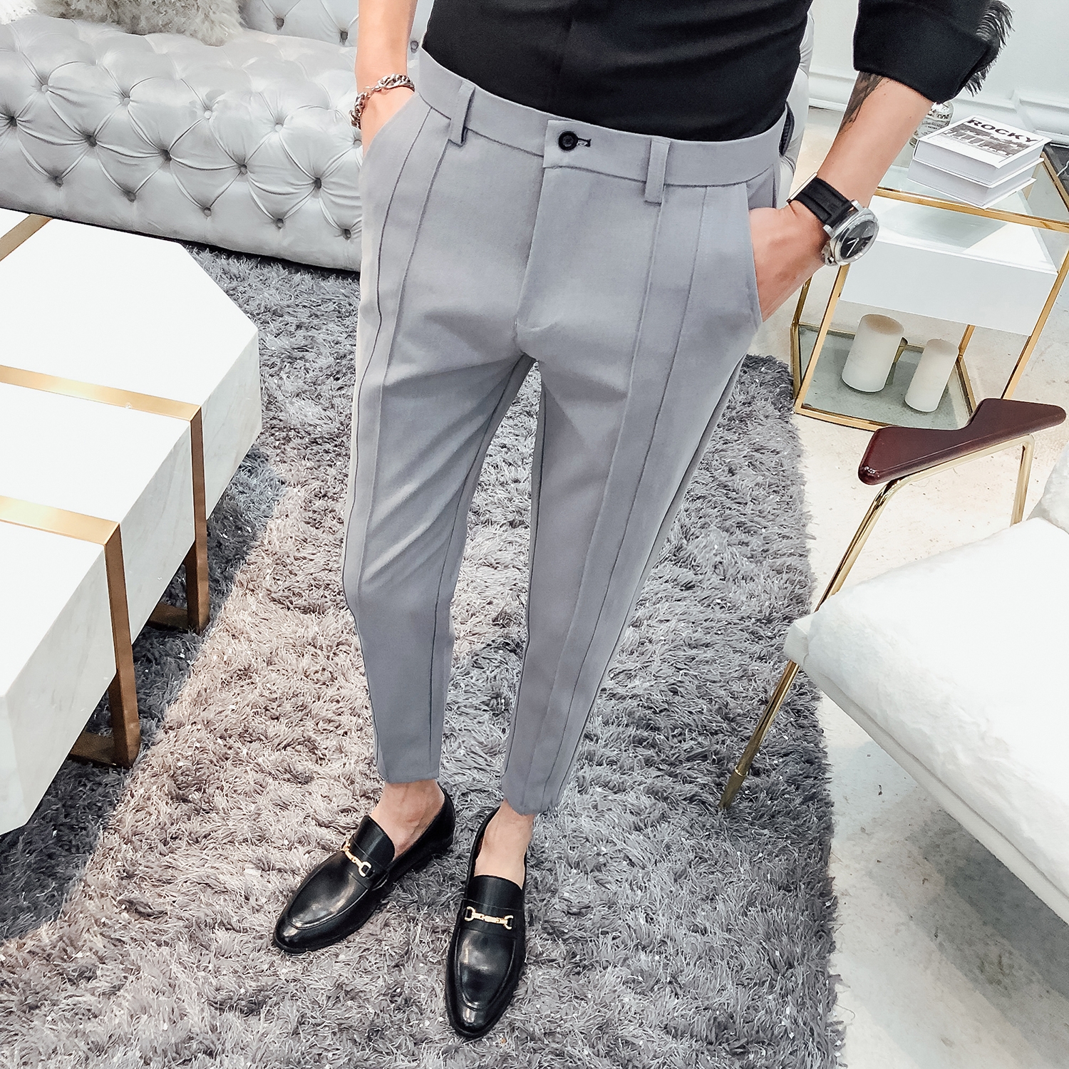 Quần âu nam - Quần tây nam cao cấp - Chất liệu tuyxi co giãn, mềm mịn, dáng côn trẻ trung thanh lịch. tôn dáng người mặc, lịch lãm, sang trọng