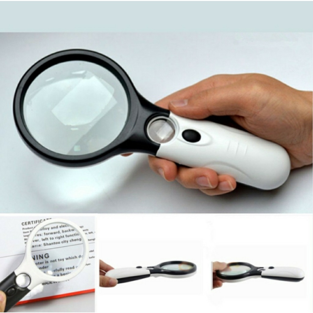 Kính lúp phóng đại đọc sách có đèn led hỗ trợ
