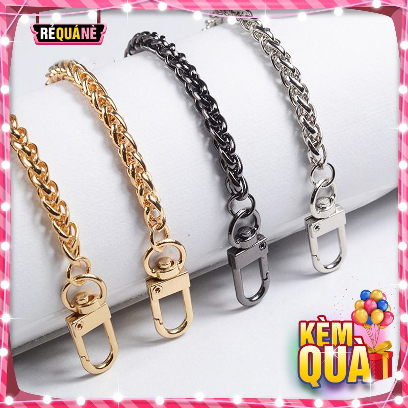 Dây Xích Đeo Túi Xách Xích Đôi 6mm Móc Ổ Khoá RQN2215 - requane